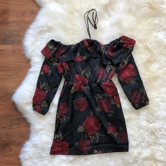 Cupcakes & Cashmere Boden Ruffle Dress Rose Print - Picture 3 of 8